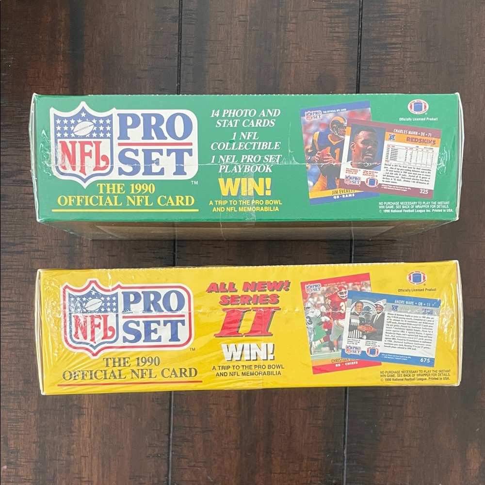 2-pack. 1990 NFL Pro Set Official Card Boxes - Picture 2 of 5